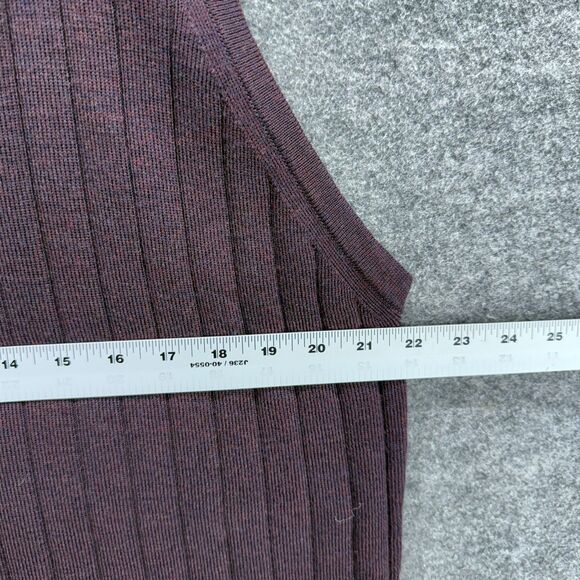 Brandini Vest Women L Large Brown Knit Wool Button Up V-Neck Sleeveless Casual - Picture 5 of 7